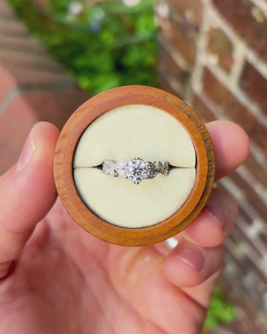 0.86ct Vintage Dainty Diamond Engagement Ring