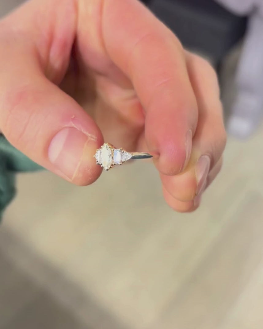 engagement ring being rotated