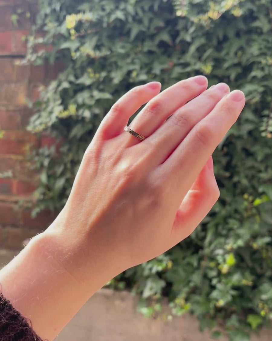Vintage Wedding Ring (Carved)