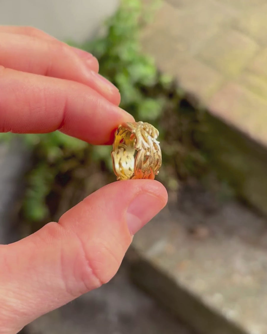 Seaweed Two Colour Gold Ring