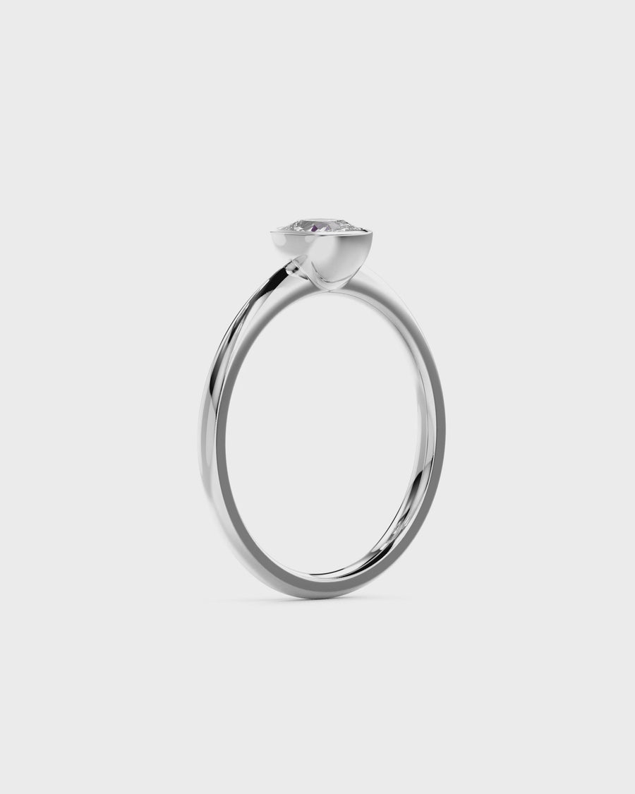 Cushion Cut Bezel Engagement Ring