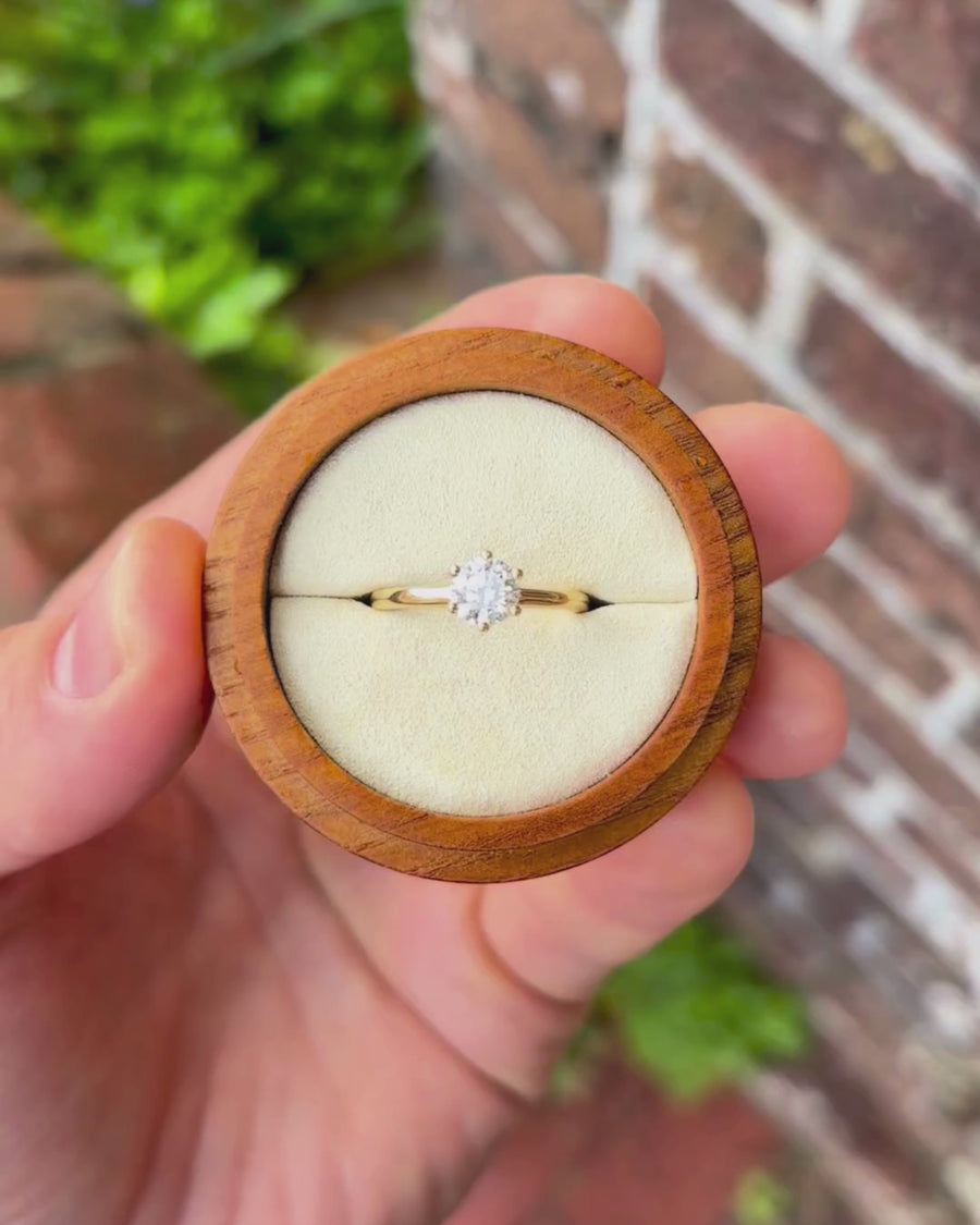 0.75ct Round Cut Six Claw Solitaire Engagement Ring