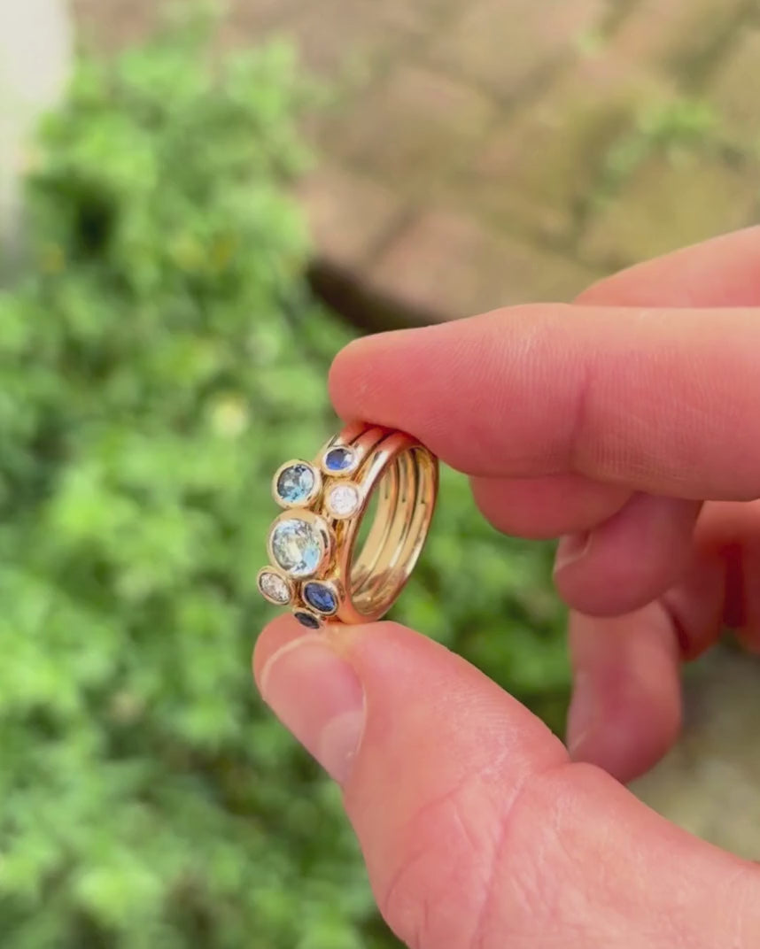 saphire stacking ring
