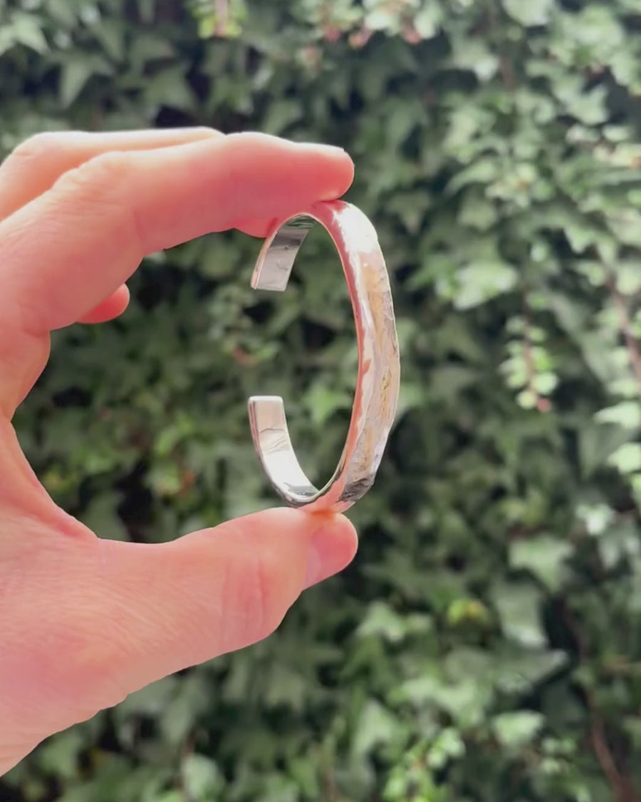 silver and gold torc bangle