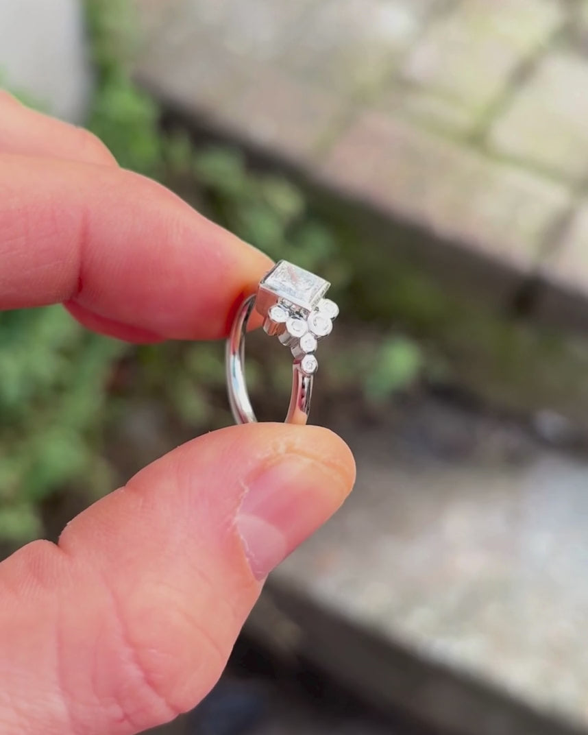 engagement ring being rotated