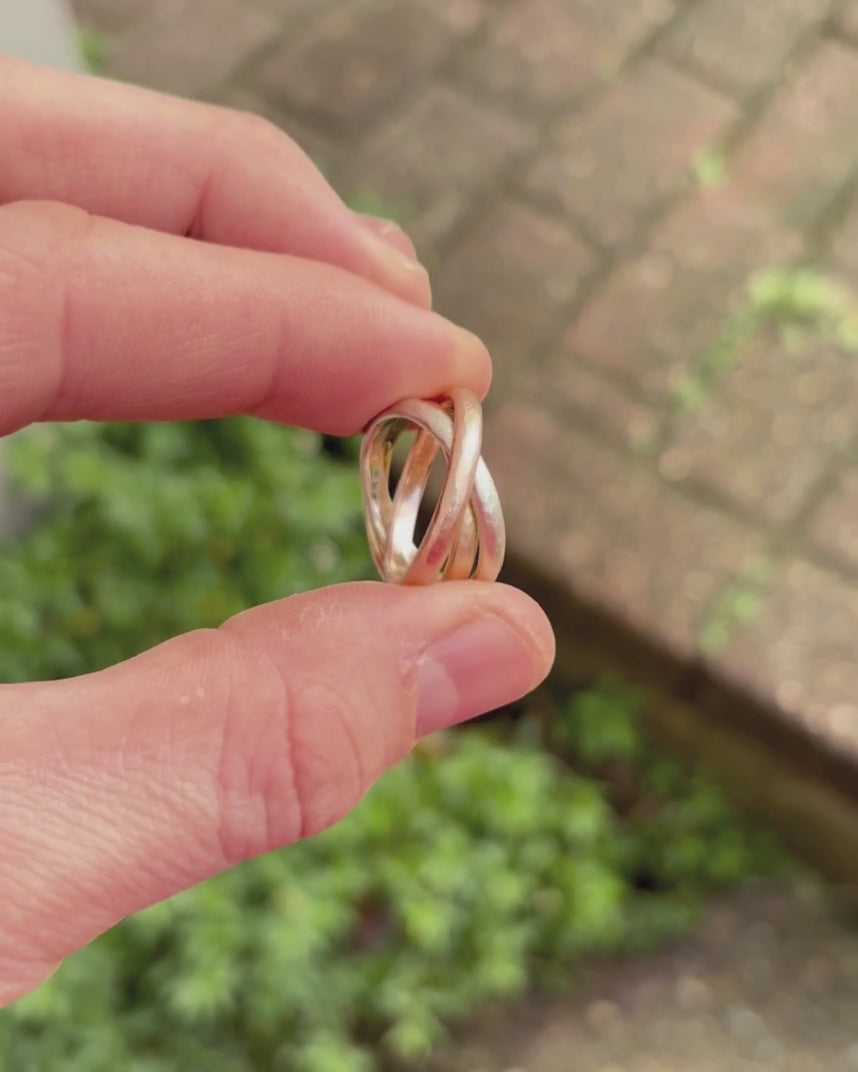 Three Colour Gold Russian Wedding Ring
