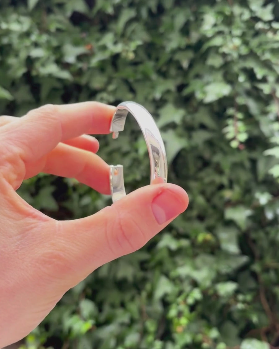 silver hinged bangle
