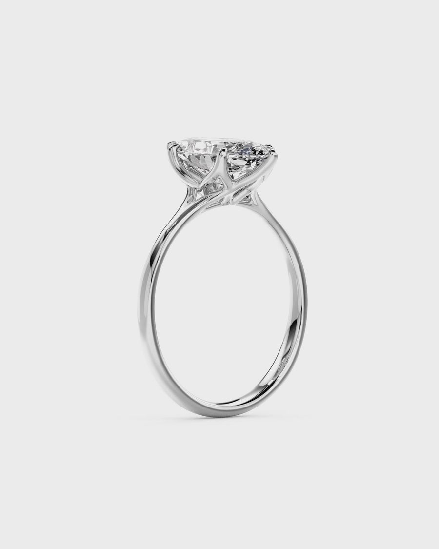 2.07ct Marquise Cut Lab-Grown Diamond Tulip Engagement Ring