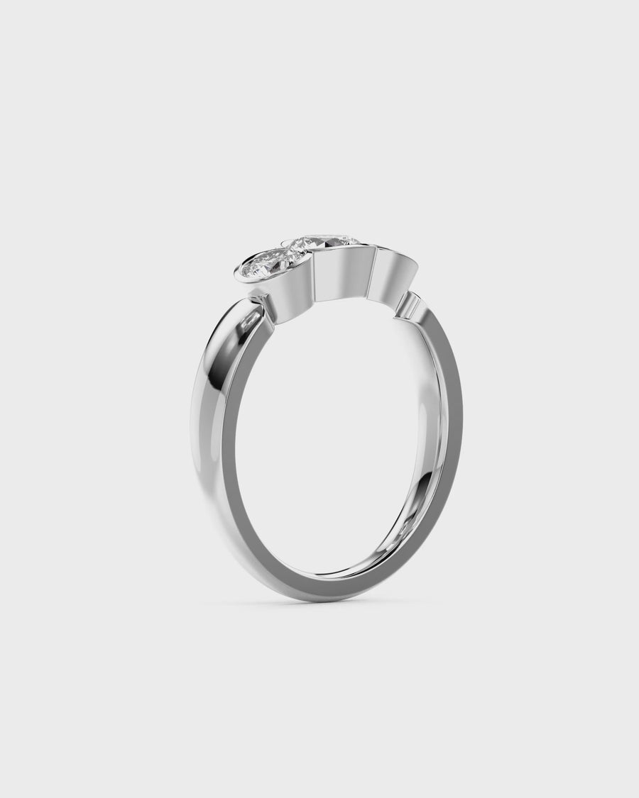Round Cut Trilogy Engagement Ring