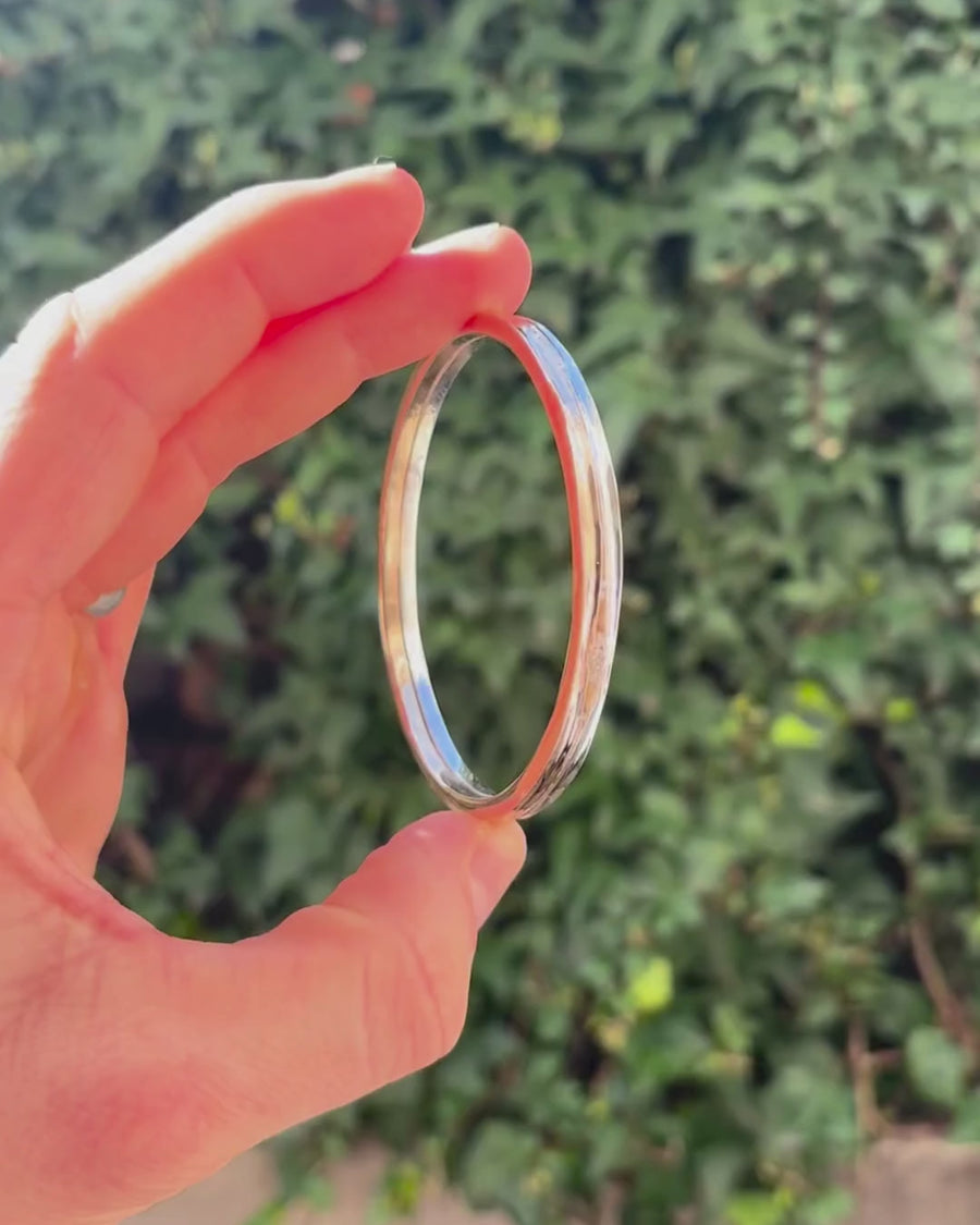 Trap Yellow and White Solid Gold Bangle 2ct