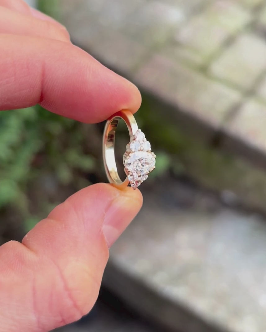 trefoil engagement ring