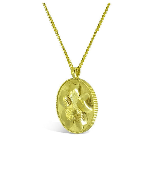 Primrose Solid Gold Coin Pendant Pendant Pruden and Smith