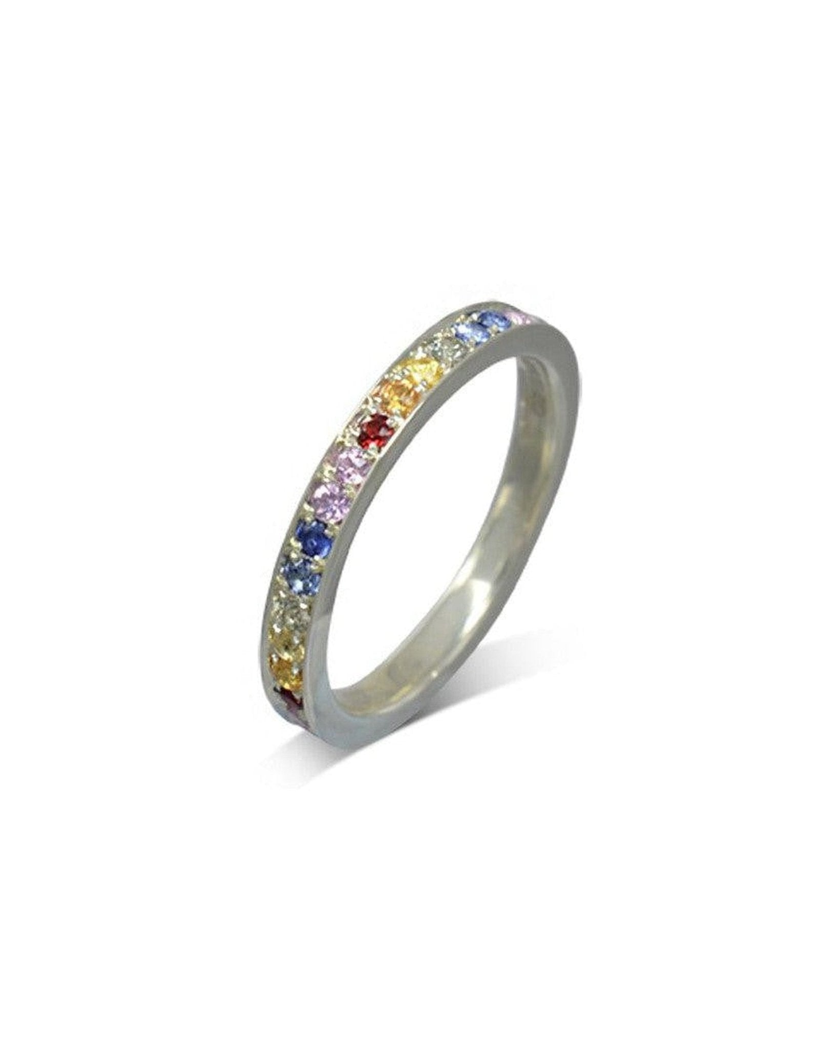 Rainbow Sapphire Eternity Ring Ring Pruden and Smith