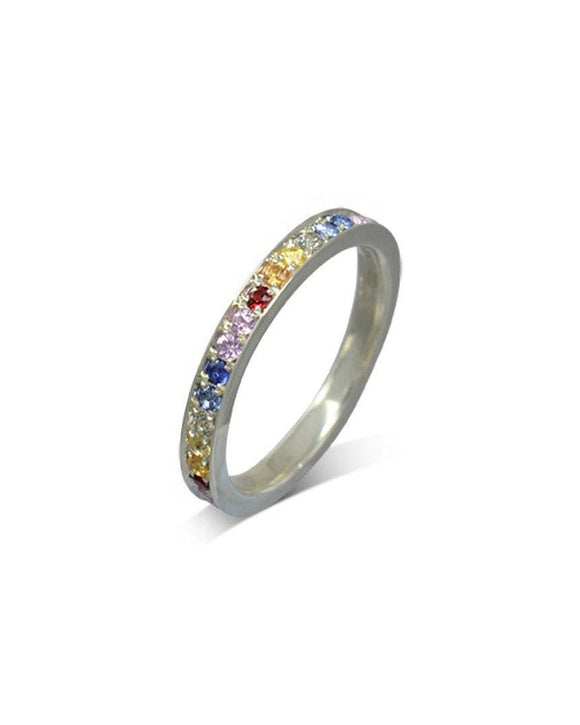 Rainbow Sapphire Eternity Ring Ring Pruden and Smith