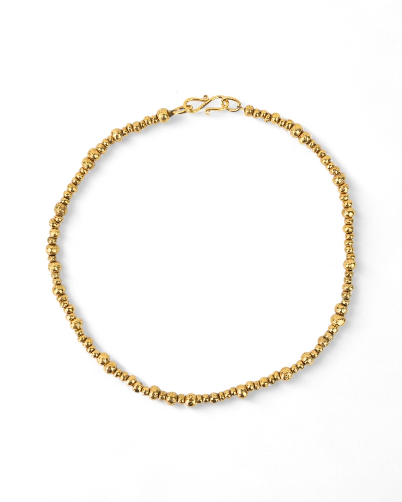 Random Nugget Yellow Gold Necklace Necklace Pruden and Smith
