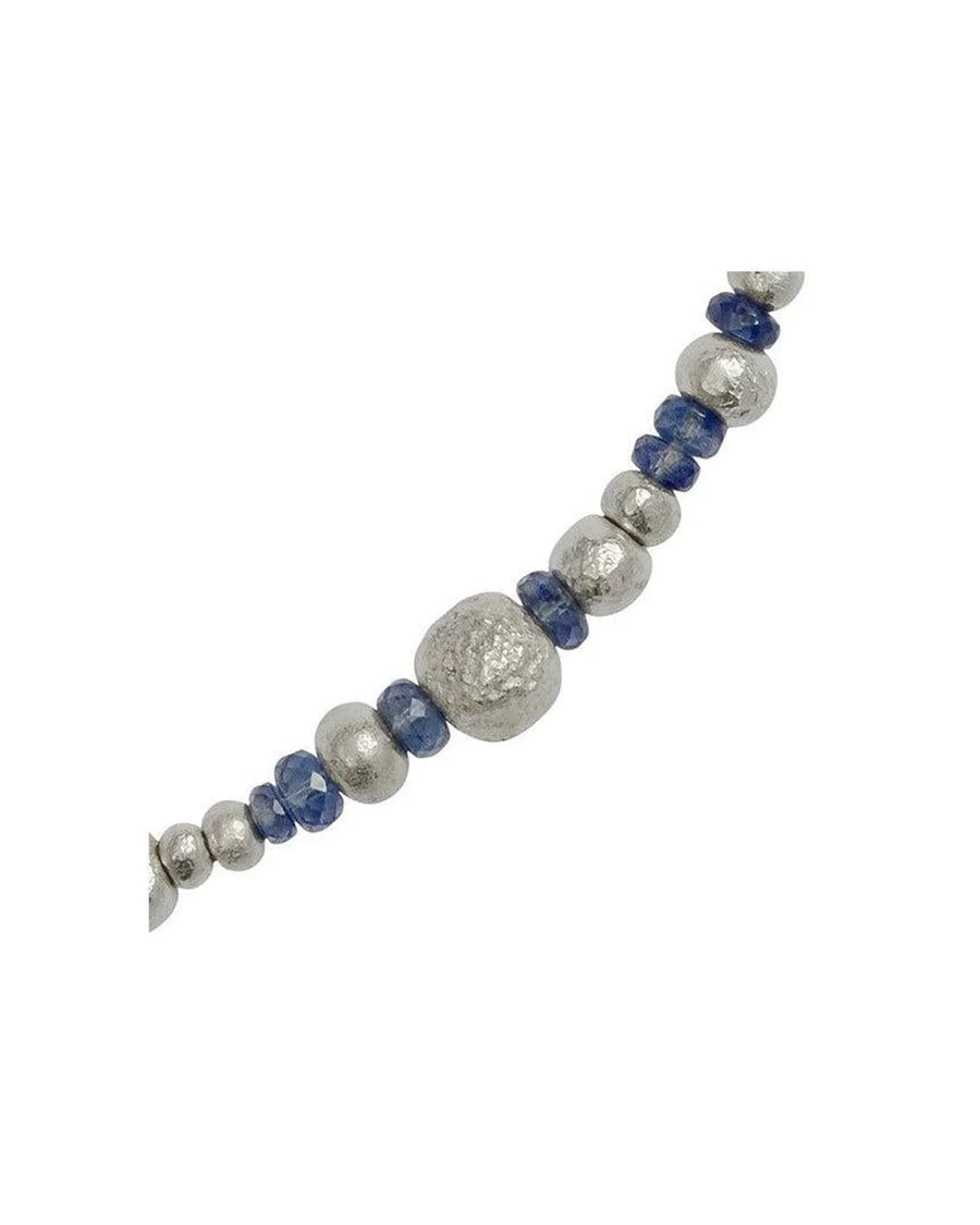 Random Silver Nugget Gemstone Necklace Necklace Pruden and Smith Iolite (Navy Blue)