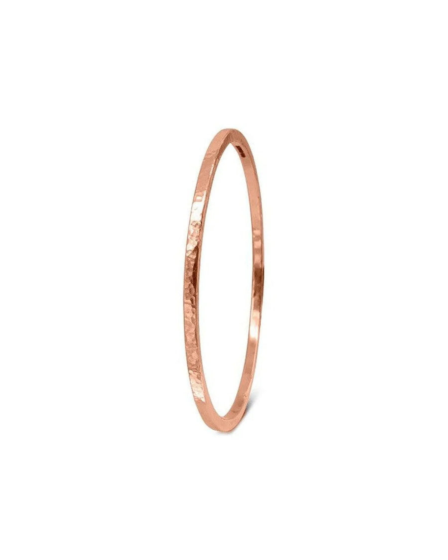 Matte Solid 9ct Gold Square Bangle Bangle Pruden and Smith Large (68mmID) 9ct Rose Gold