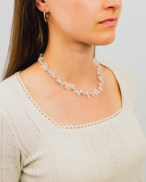 Rock Crystal and Silver Necklace Necklace Pruden and Smith