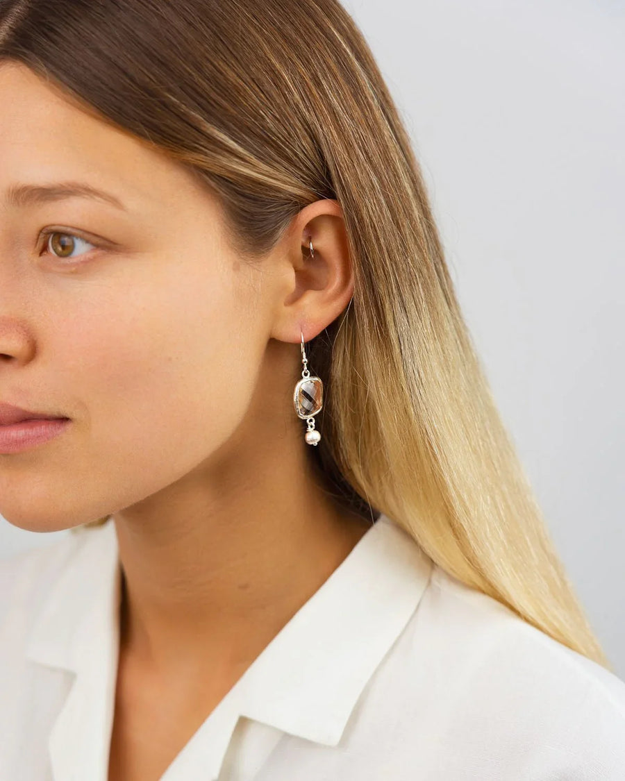 Rock Crystal Drop Earrings Earrings Pruden and Smith