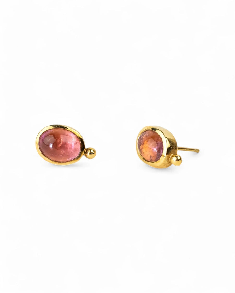 Roman Tourmaline Stud Earrings (Pink) Earrings Pruden and Smith