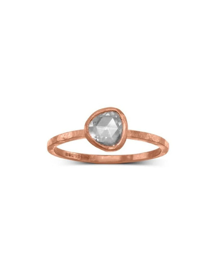 Rose Cut Diamond Ring Ring Pruden and Smith 18ct Rose Gold