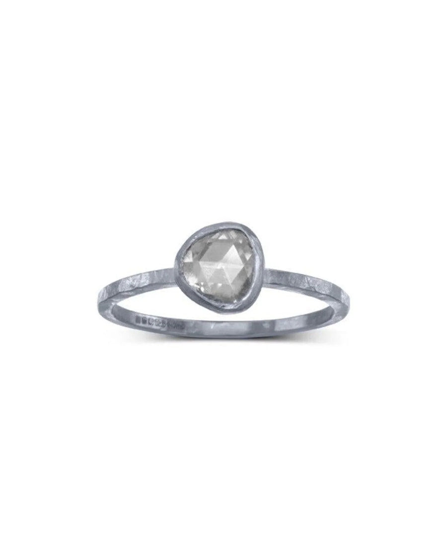 Rose Cut Diamond Ring Ring Pruden and Smith Platinum