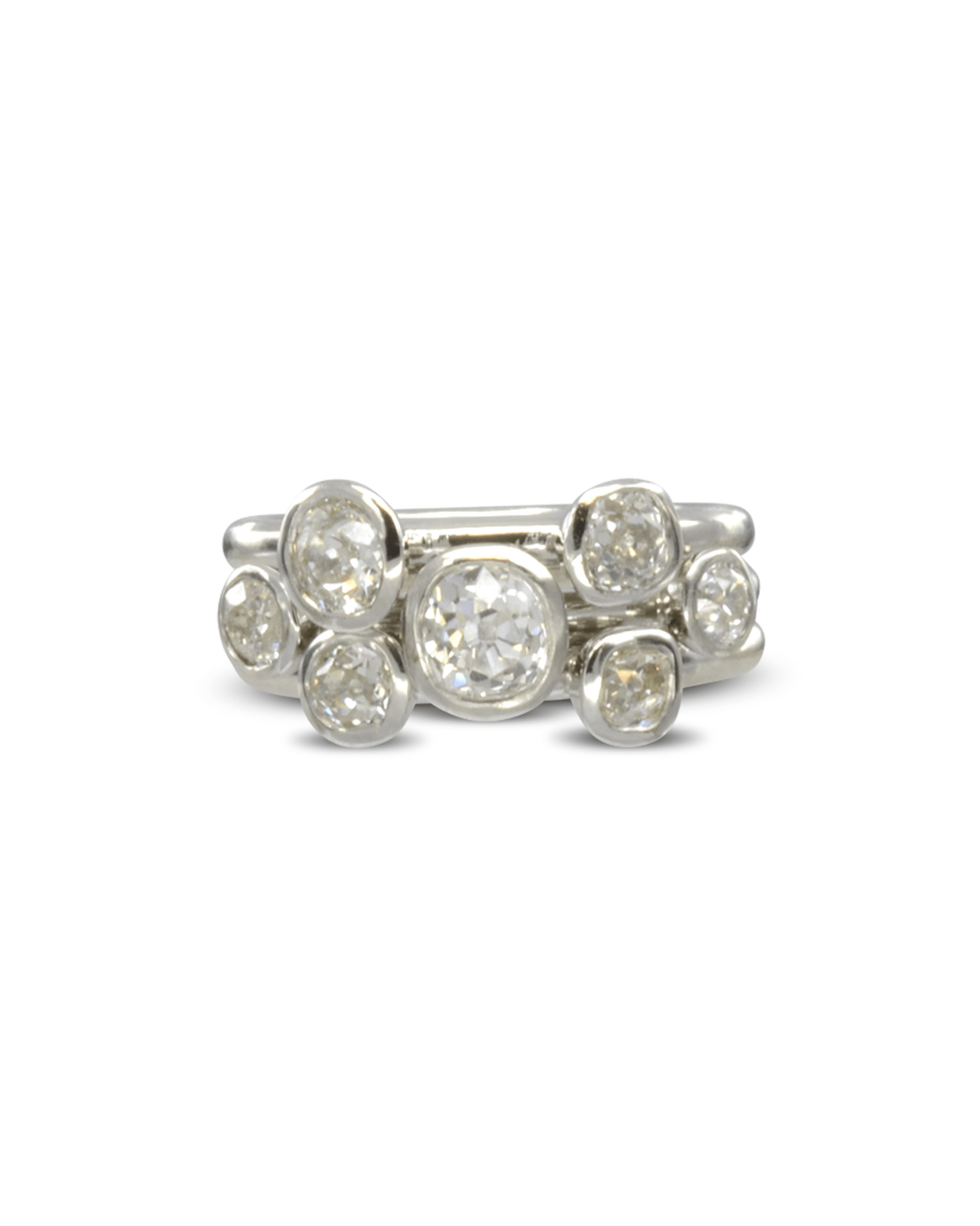 Rose Cut Diamond Stacking Ring Set Ring Pruden and Smith