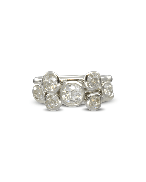Rose Cut Diamond Stacking Ring Set Ring Pruden and Smith