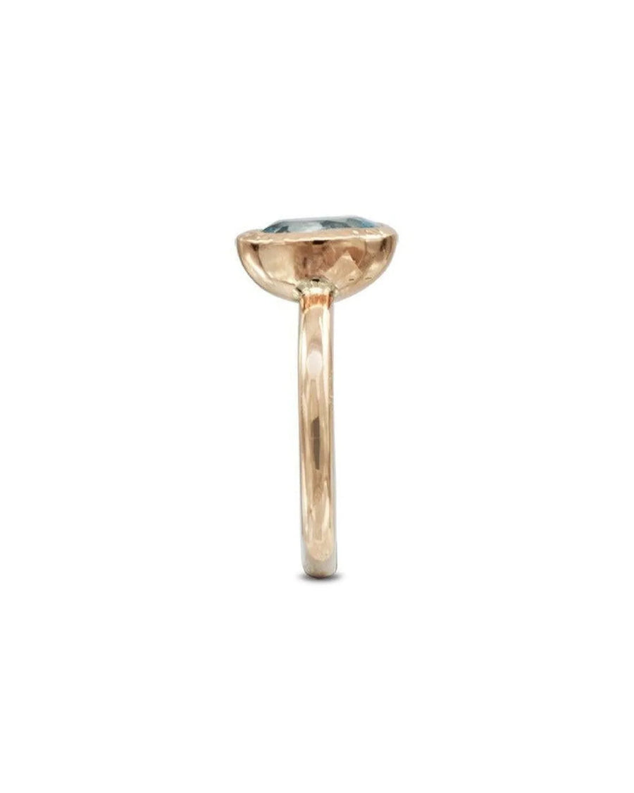 Rose Gold Aquamarine Ring Ring Pruden and Smith