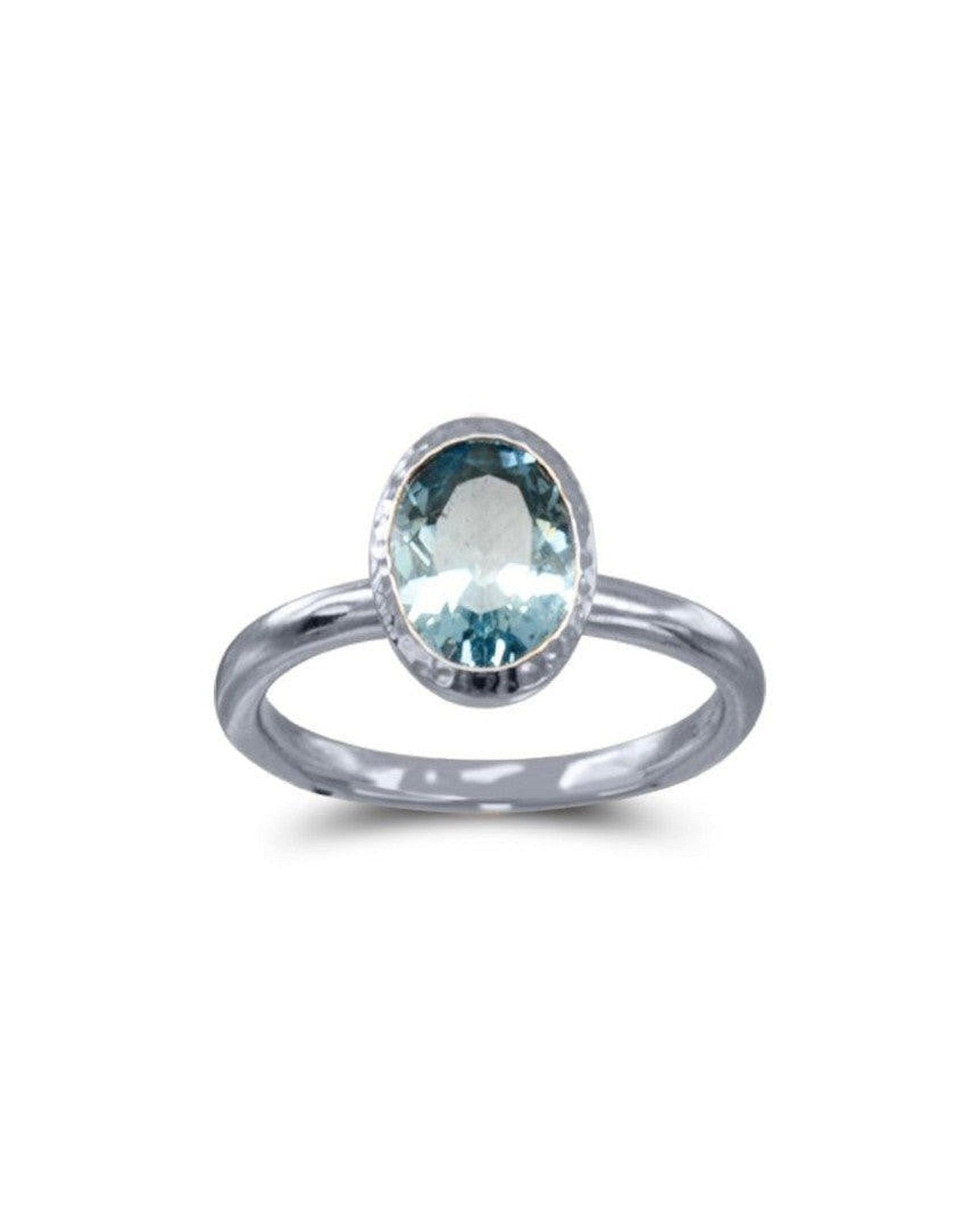 Rose Gold Aquamarine Ring Ring Pruden and Smith Platinum