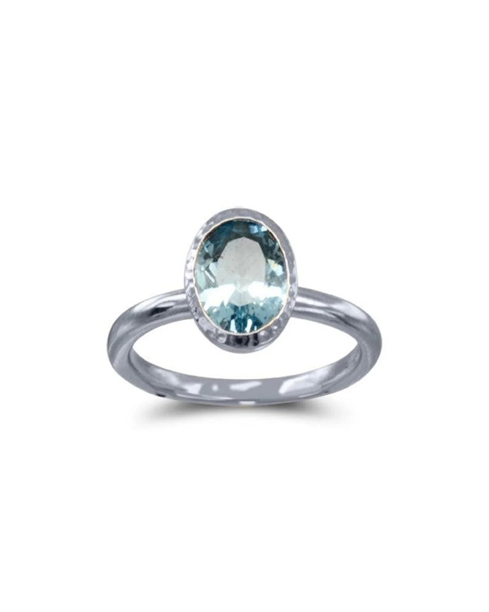 Rose Gold Aquamarine Ring Ring Pruden and Smith Platinum