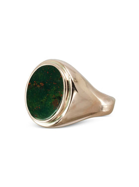 Rose Gold Bloodstone Signet Ring Ring Pruden and Smith   