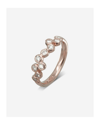 Water Bubbles Diamond Eternity Ring Ring Pruden and Smith 9ct Rose Gold with Diamond  