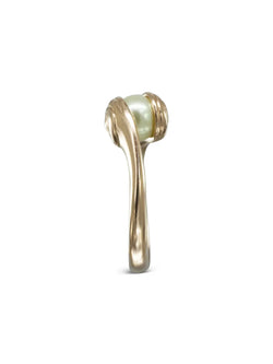 Suspended Akoya Pearl Rose Gold Ring Ring Pruden and Smith   