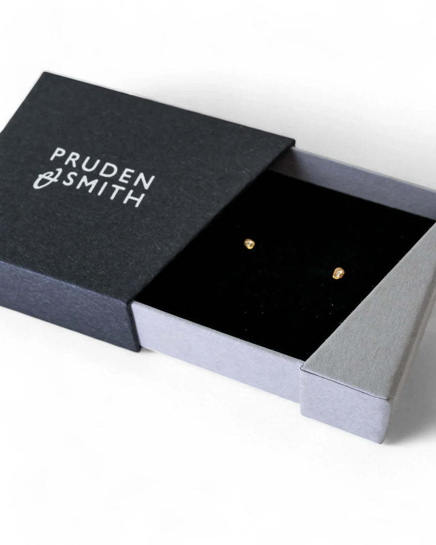 Rough Diamond 18ct Gold Stud Earrings Earrings Pruden and Smith
