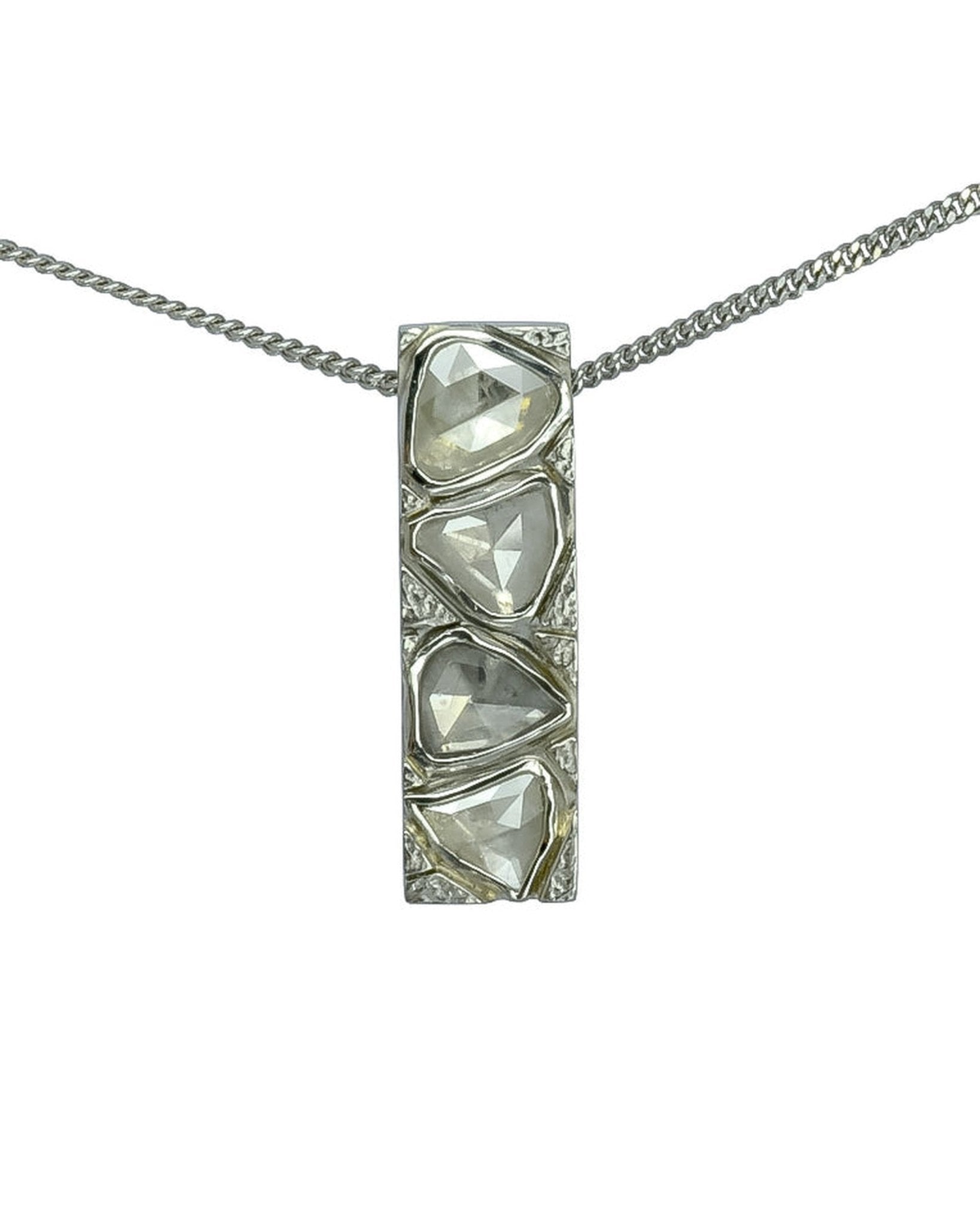 Rough Diamond Bar Pendant Pendant Pruden and Smith