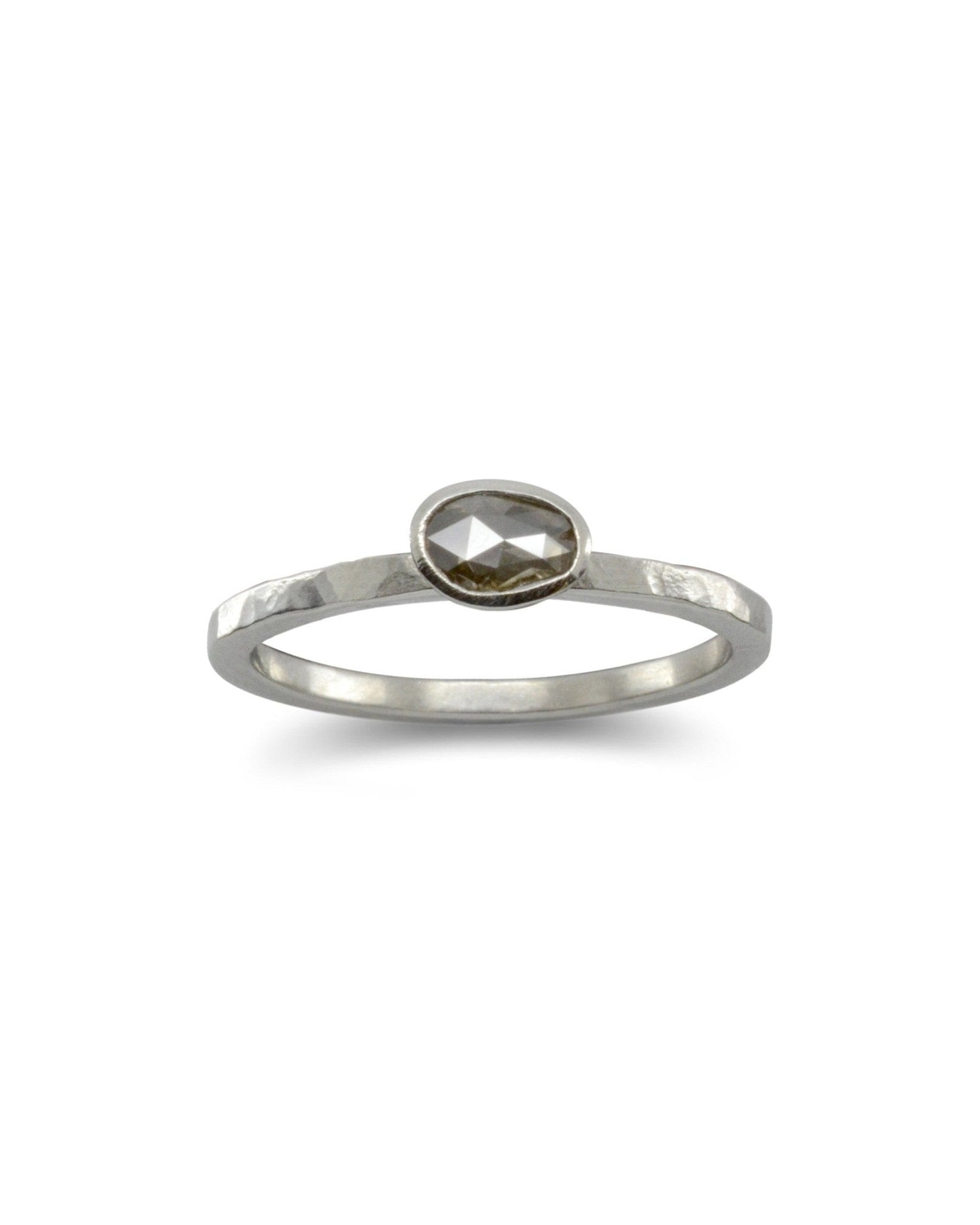 Rough Diamond Platinum Engagement and Wedding Ring Ring Pruden and Smith Dainty