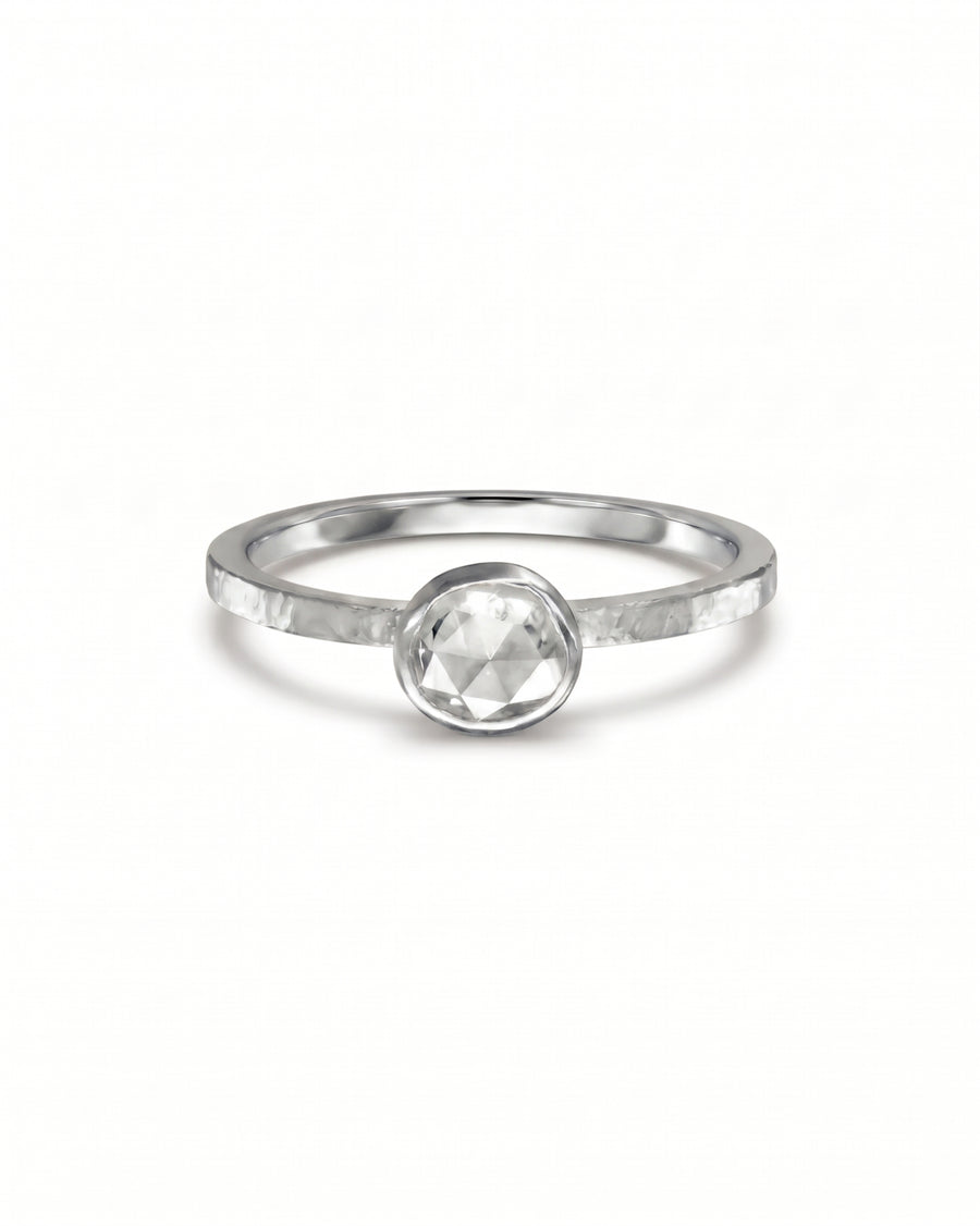 Rough Diamond Engagement Ring