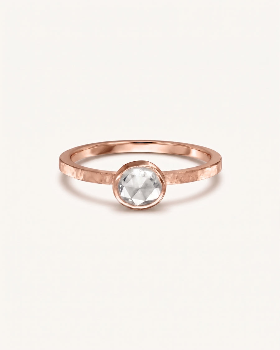 Rough Diamond Engagement Ring