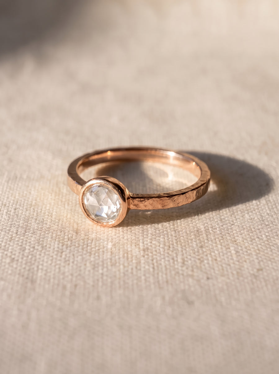 Rough Diamond Engagement Ring