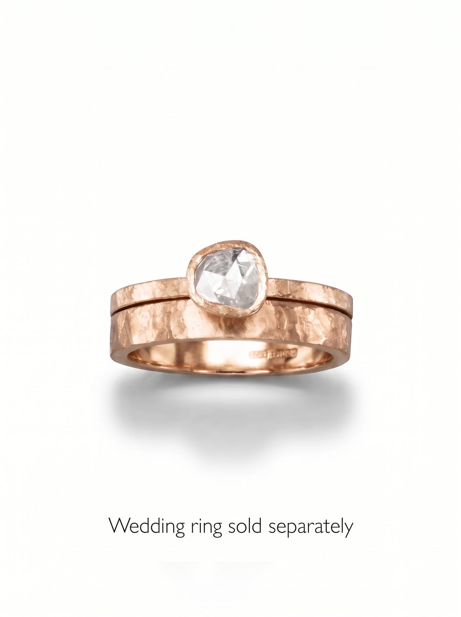 Rough Diamond Engagement Ring
