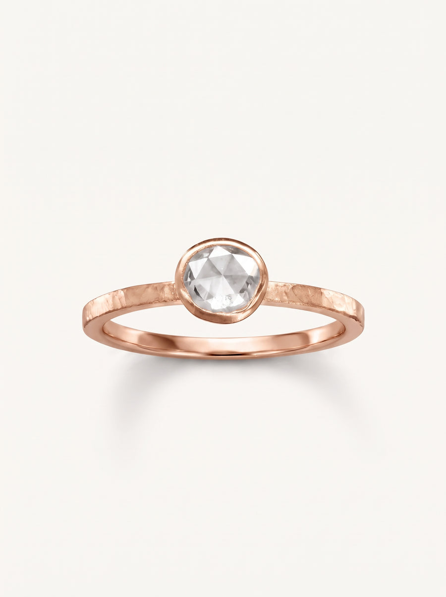 Rough Diamond Engagement Ring