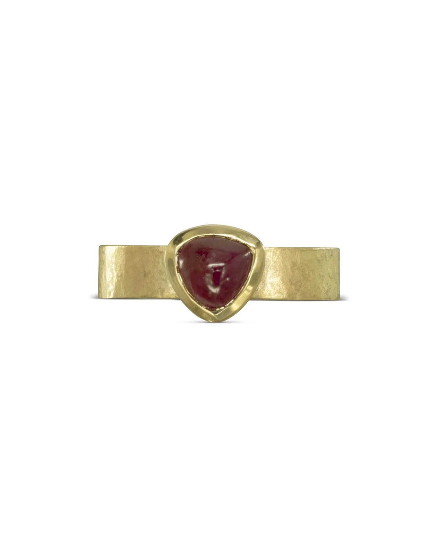 Rough Hammered Ruby Anniversary Ring Ring Pruden and Smith