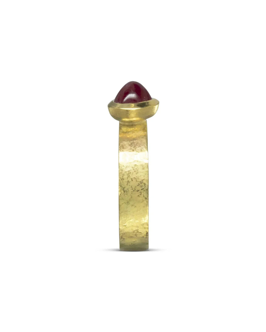 Rough Hammered Ruby Anniversary Ring Ring Pruden and Smith