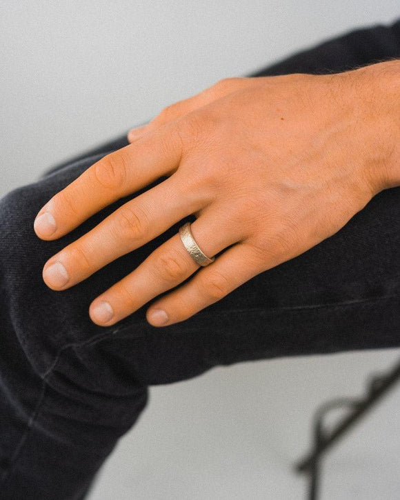 Rough Hammered Wedding Rings Ring Pruden and Smith