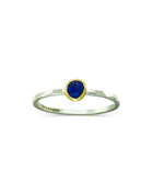 Rough Cut Lapis Lazuli Silver Stacking Ring Ring Pruden and Smith   