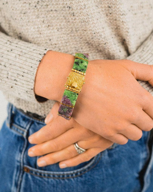 Rough Ruby Zoisite Bracelet Bracelet Pruden and Smith