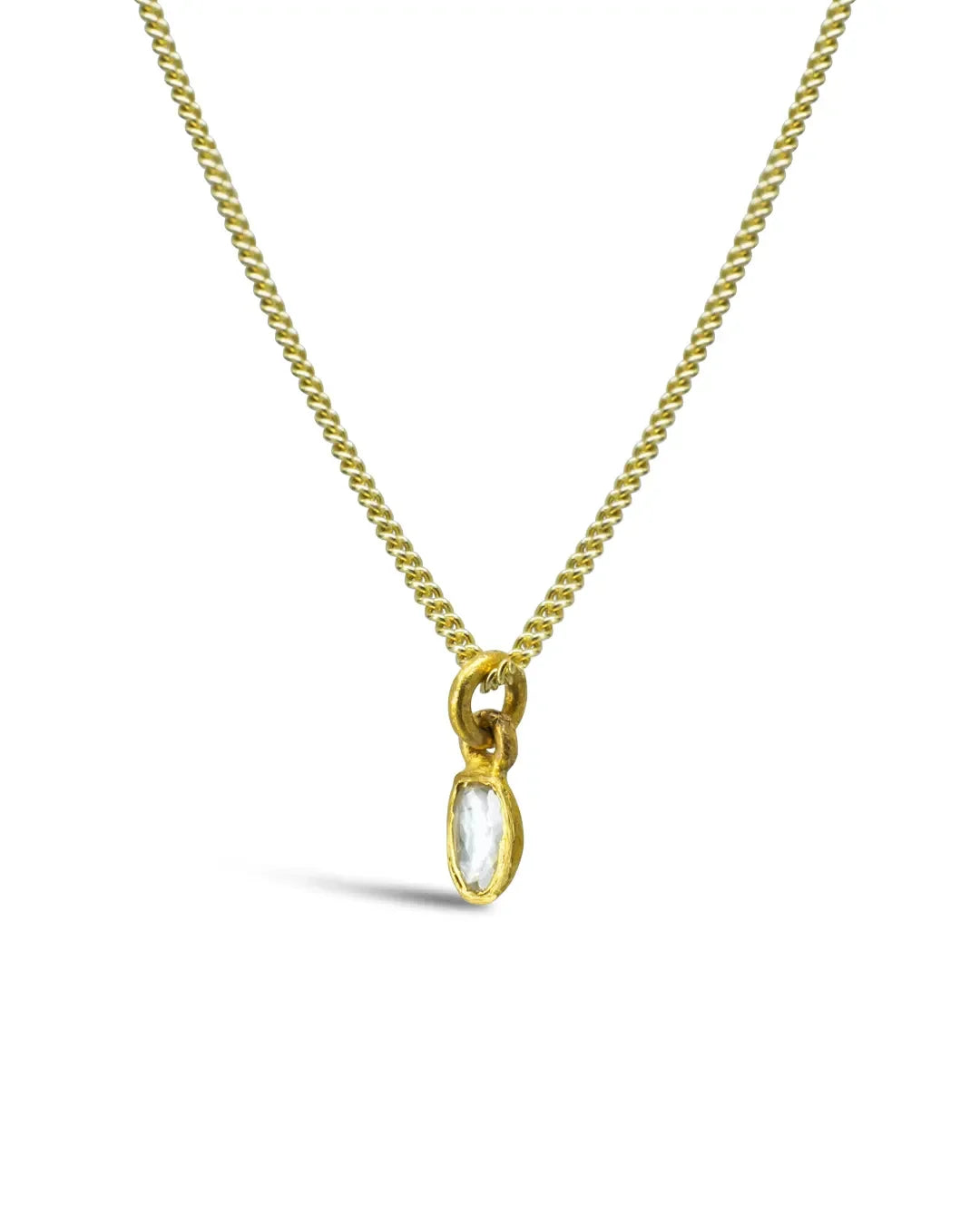 Gold Rough Diamond Pendant Pruden and Smith