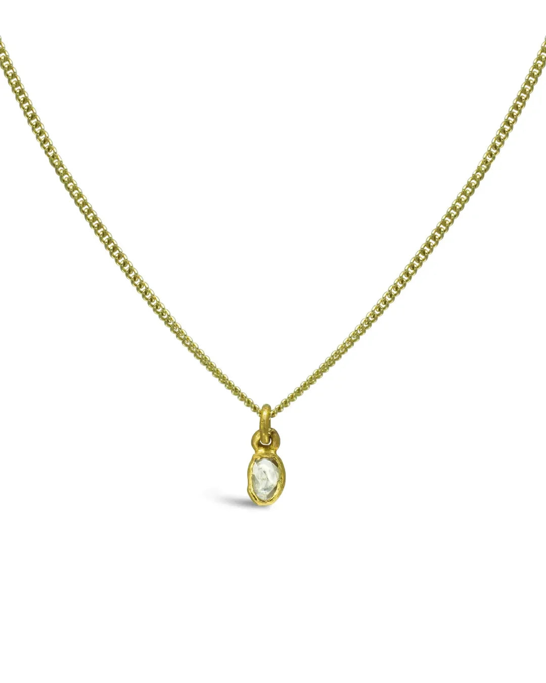 Gold Rough Diamond Pendant Pruden and Smith