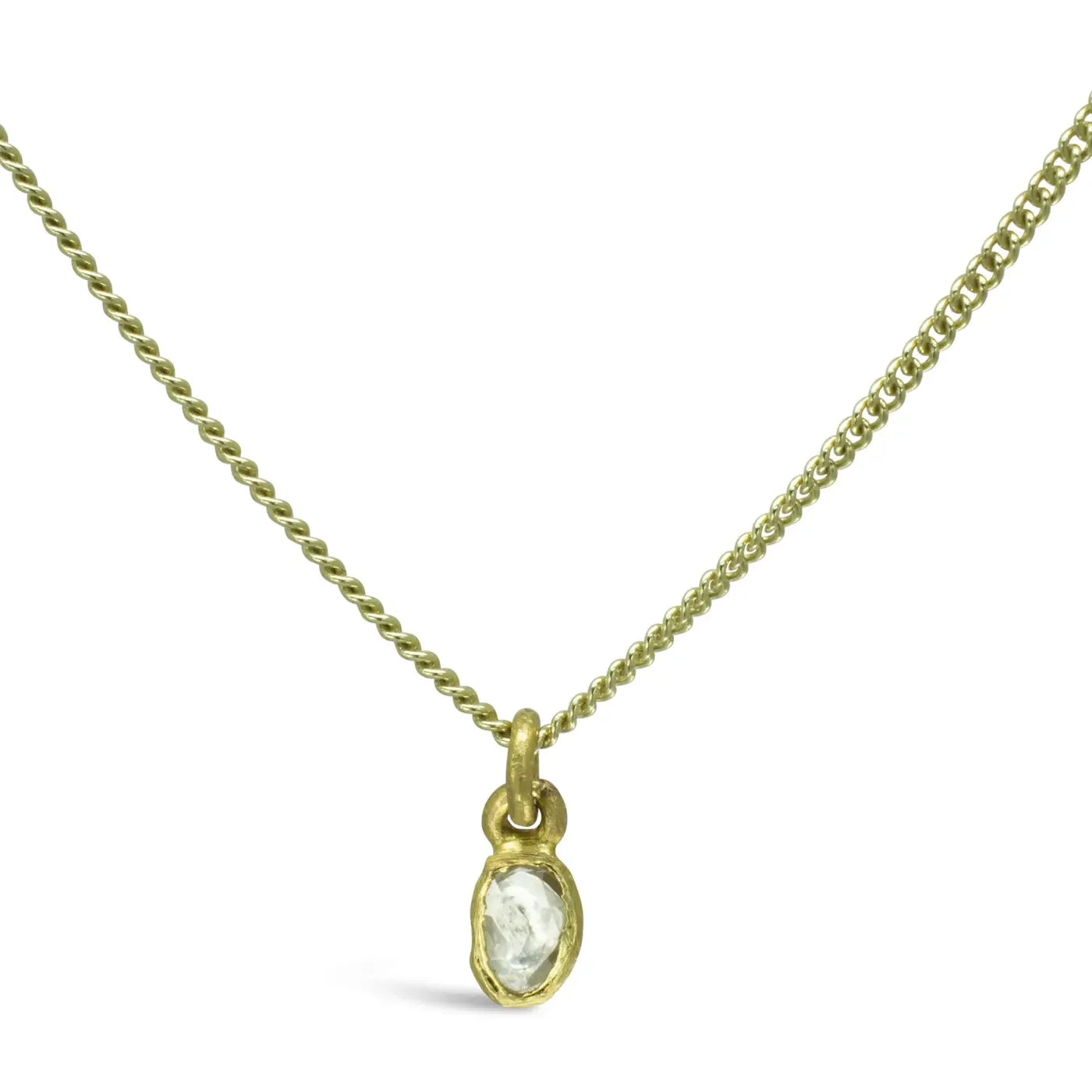 Gold Rough Diamond Pendant Pruden and Smith